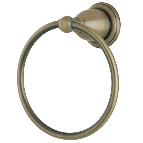 Heritage 6" Towel Ring, Antique Brass